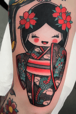 ⚡️Kokeshi no Ryu⚡️ #kokeshi #dolls #delightneedles #irezumism #ukiyoe #picoftheday #reclaimthedots #kimono #dragon #irezumistudy #sakura #babe #fashion #japan #japantattoo #dragon #babes #inkedbabes #awesome #best #curves #tattoo #tattoolife #traditional #irezumism #ink #cherryblossom #tattoodo #art #wabori