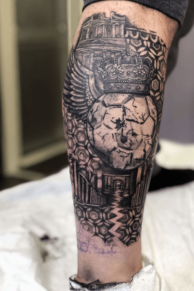 Blackwerk ancient pattern soccer futbol petra jordan tattoo