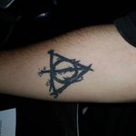 Deathly hallows chine ink  
