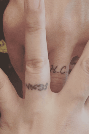 Anniversary tattoo name and my Initials to make us much closer!😊🖤