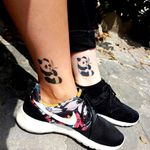 Matching tattoo with my childhood friend . . . #matchingtattoos #friendshiptattoos #tattooart #tattoo #blackandgreytattoo #ankletattoo #cutetattoos #panda #pandabear #pandatattoo #inkedgirls #tattooed #tattooedgirls #girlswithtattoos 