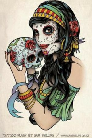 #girl #skull #skullmexican #girlmexican