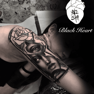 Tattoo by black heart 