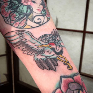 Little crane action #japanesetattoo #AsianTattoos #losangeles #tattoooftheday 