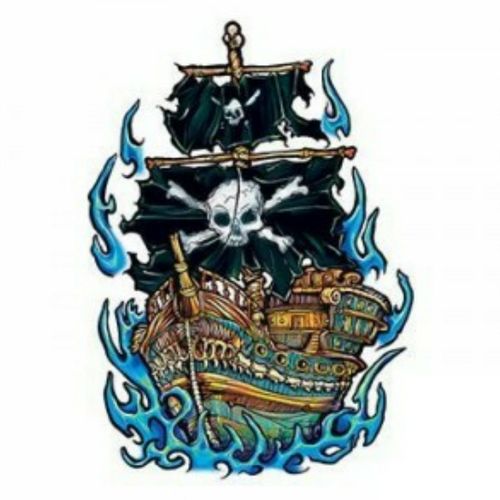 #boattattoo #boat #blackflag #skull #pirata 