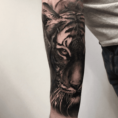 tiger tattoo sleeve for girls