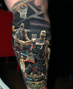 By Steve Butcher #wadetolebron #realism #color #basketball