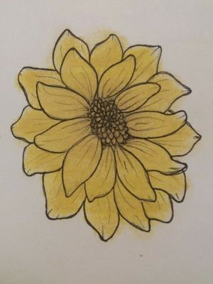 My art (ig: @angry.vegan)#sunflower #roughidea #flower #yellow 