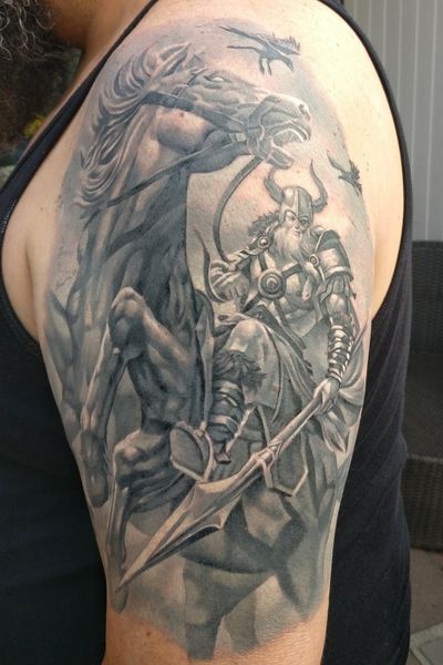 39 Odin Tattoo - Spectacular Design Ideas with Meaning