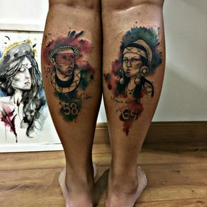 Tatuagem índios em homenagem aos meus pais 