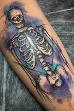 •Skeleton sketck and watercolor• 