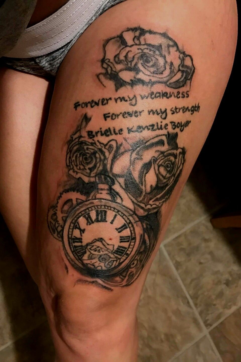 Family is my strength  Rose tattoo Tattoos Flower tattoo