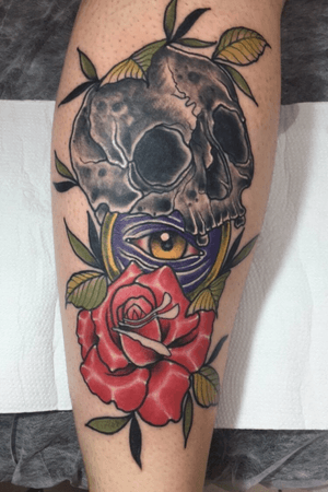 •Skull Eye Roses• #tattoo #tat2 #traditional #trad #tradicional #brasil #brazil #br #sp #saopaulo #itupeva #jundiai #indaiatuba #classictattoos #oldschool #neotraditional #neotrad