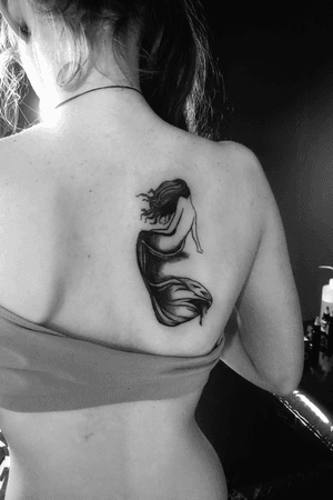First session done of the beautiful piece using a combo of World Famous Ink & Empire Graywash Series, for the lovely Bianca 🖤 Bianca’s mum was born with a heart condition called TOF which is Teratology Of Fallot, basically a hole in her heart. She’s been in and out of hospital since she was 8 years old. This year she went for a pulmonary valve replacement because that valve was leaking and underwent an open heart surgery that lasted 8 hours! “When we saw her the next day she had needles and drips everywhere it was a shocking sight and I remember her saying “dis nie vir sissies nie” and when she finally came home we spoke about her experiences there and the one thing that she kept on saying was that none of us will ever be able to understand the pain she went through and that’s when I thought about getting the tattoo because I’m terrified of needles and she was stabbed with them almost every time she went to hospital. Getting this tattoo was to try and understand the pain she went through and the mermaid of course symbolizes a mythical creature; strong and powerful, just as my mom has been her whole life.”