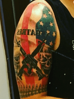 Military brothers in arms tattoo.