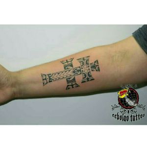 Tattoo Cruz maori #Arttattoocebolao 