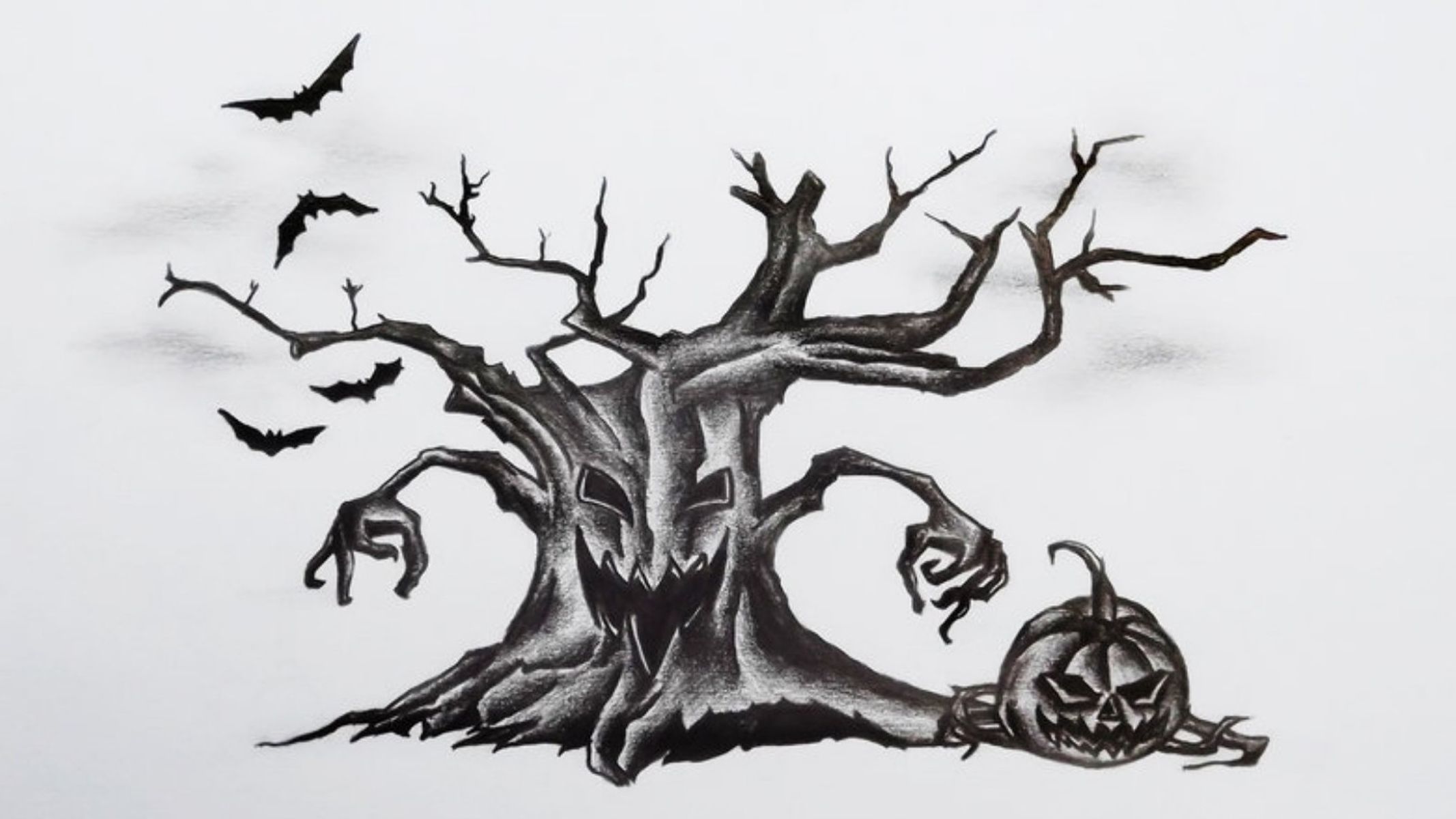 Готическое дерево рисунок