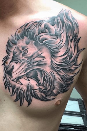 Lion is finally finished #liontattoo #ink #yatted #freshink #tattooart 