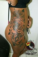 Tattoo Rosas Perna #Arttatttoocebolao 