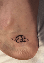 Globe Trotter Tattoo @ right Ankle