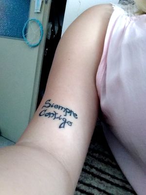 Siempre Contigo ♥️#simprecontigo #forever #alwayswithyou #tattoo #words 