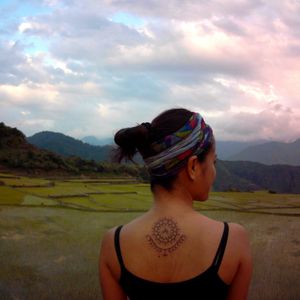 Tattoed in traditional way.#mambabatok #whangod #sun&moon#serpenteagle