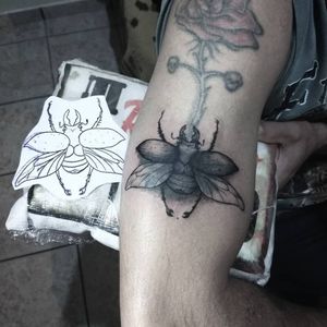 CoverUp escaravelho#estudiorascunhos #tattooart #ink #Black 