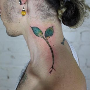 Tattoo by Evan Paul English #EvanPaulEnglish #pridemonth #pride #lgbtq #plant #leafs #nature #grow