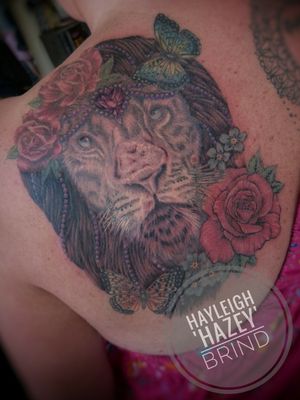 Completed a few days ago :) #liontattoo 
