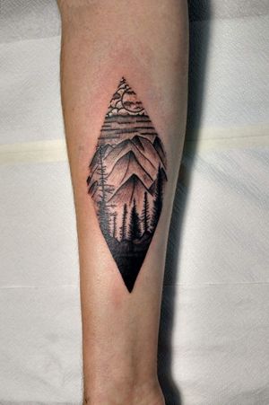 My first mountain tattoo