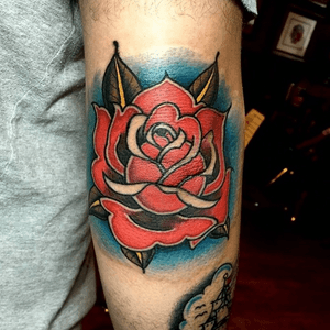 Traditional Rose on Matt’s elbow 