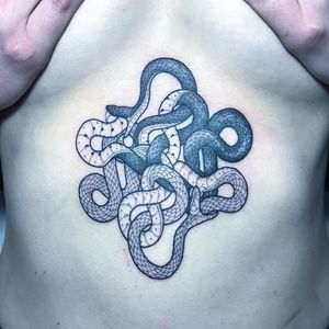 Tattoo by Mirko Sata #MirkoSata #satatttvision #linework #snake #snaketattoo #linework #reptile #serpent