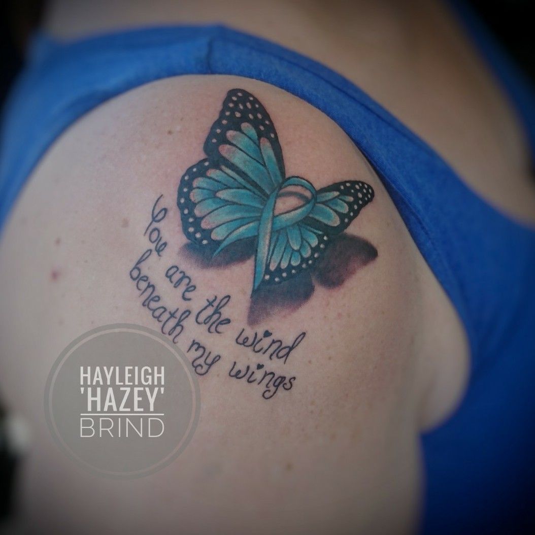 Ovarian Cancer Survivor Butterfly Ribbon Tattoo by FallenSwtAngel on  DeviantArt