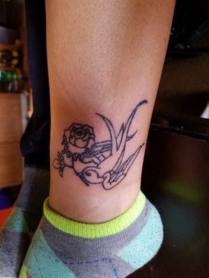 One of the first tattoos I did on my fiances ankle 