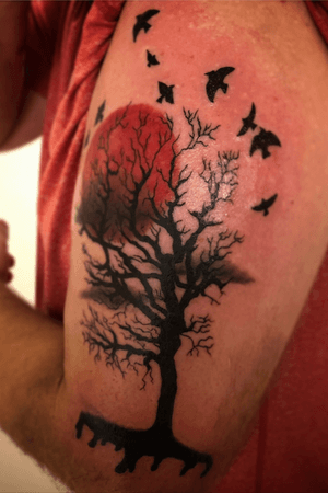 Red Sun & Dark Tree