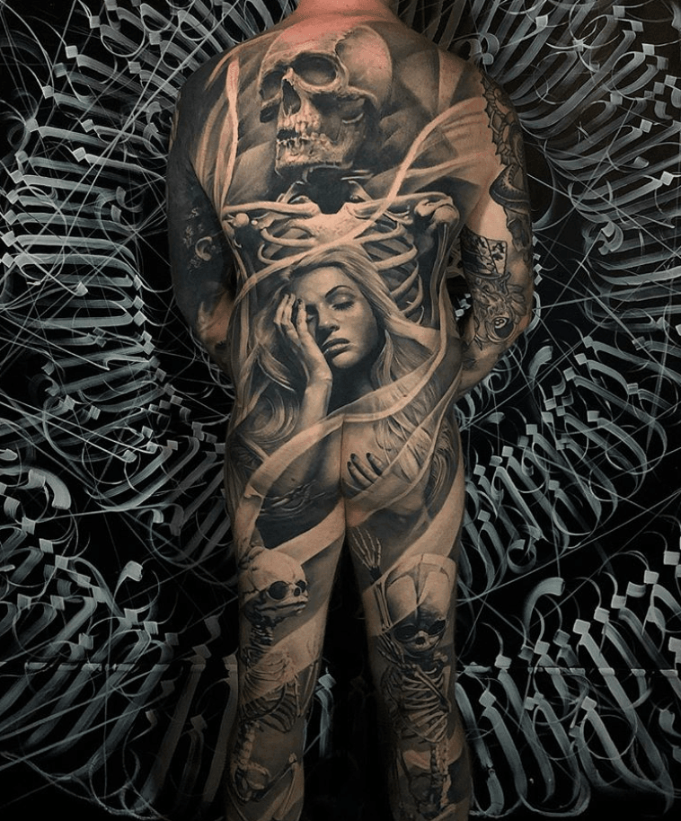 Black and grey work by artist antoniomackotodisco inksav theinkedlife  artmotive worldofencils   Body suit tattoo Torso tattoos Chest piece  tattoos