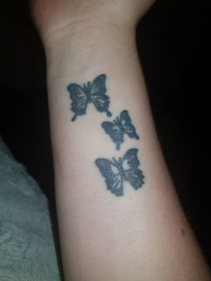 Butterfly, black, triple 