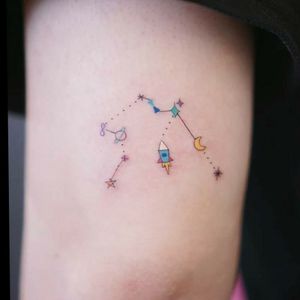 Tattoo uploaded by Macarena Valdivia • #constellation #zodiac • Tattoodo