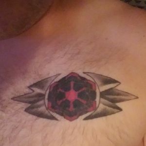 My first sith star wars tattoo 3 years old now time for sum touch up and moooore