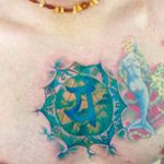 My new chest tattoo, Chakra Anahata, eternal love, gratitude and compassion 