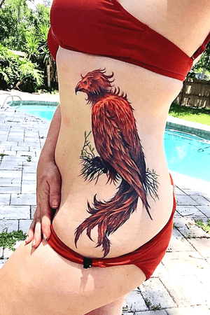 My phoenix tattoo - 3 years after it was first inked!