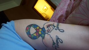 My kids names for supporting autism awareness 