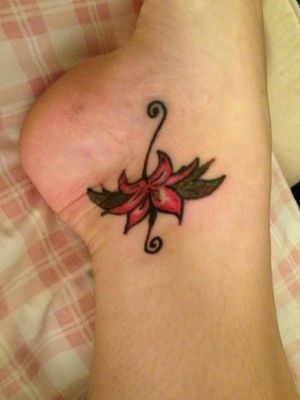 Flower on ankle