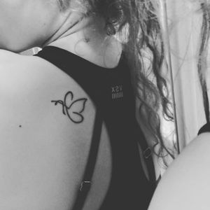 My butterfly tattoo I got with my best friend 💜🦋 Done in St. Stephen, NB