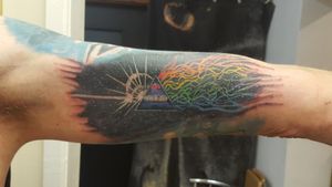 A bit of a play with Pink Floyd's dark side of the moon design.#tattoo #pinkfloydtattoo #darksideofthemoon 