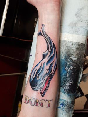 #whale #traditionaltattoo #radiantcolors 
