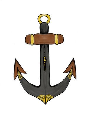 first try with My New drawing tablet #anchortattoo #anchor #coloring #firsttry 