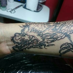 Dragon head first session cover up 