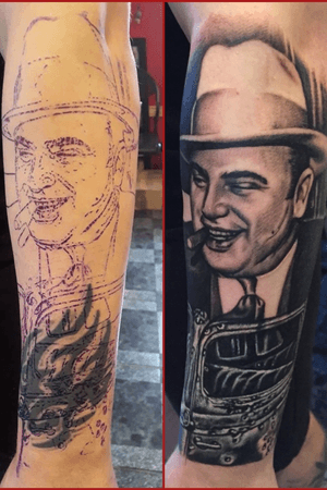 Cover up Al Capone portrait
