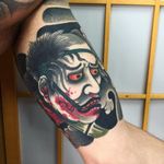 Tattoo by Sergey Buslay #SergeyBuslay #tattoodoambassador #Japanese #irezumi #namakubi #severedhead #blood #portrait #ghost #death #head #warrior
